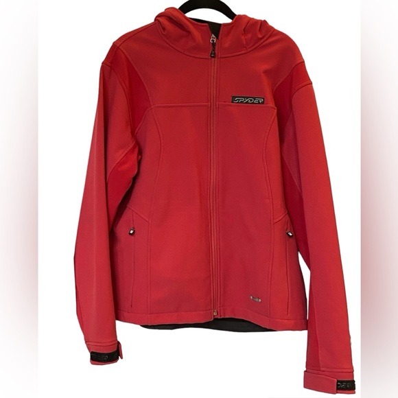 Women's Spyder Pink Red Hardshell Winter Jacket EUC - Picture 1 of 9